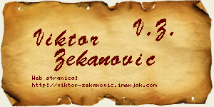 Viktor Zekanović vizit kartica